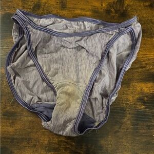 Vanity Fair Size 7 Well Worn Blue/Gray Bikini Panties (see photos for condition)